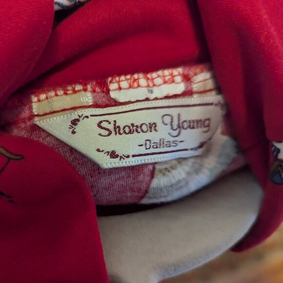 Vintage Native Inspired Sharon Young Dress Desert Western 80s Novelty Print Maxi - Picture 3 of 8